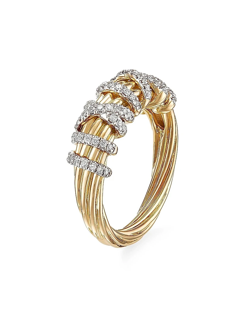 Helena Small Ring 18K Yellow Gold With Diamonds
