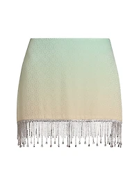 Ombré Monogram Silk Miniskirt