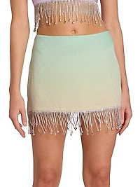 Ombré Monogram Silk Miniskirt