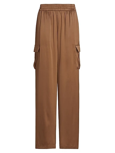 Nazanin Silk-Blend Cargo Pants
