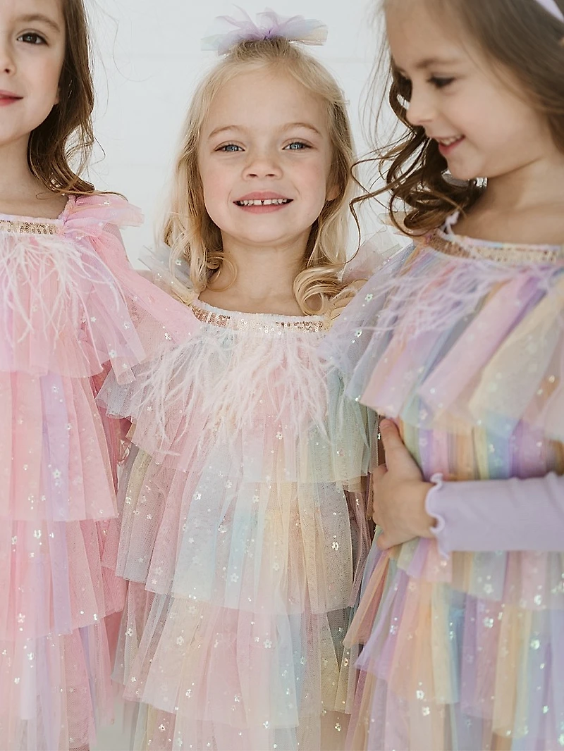Baby Girl's, Little Girl's & Daisy Ombré Layered Dress