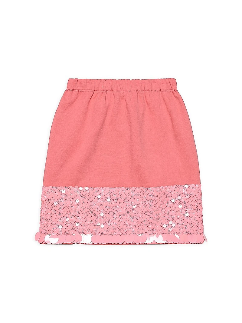 Little Girl's & Girl's Sequined Cotton Skirt