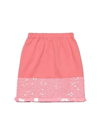 Little Girl's & Girl's Sequined Cotton Skirt