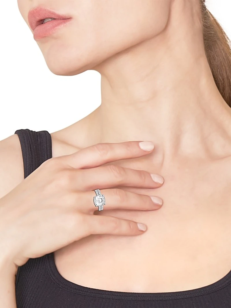 14K White Gold & 3.75 TCW Lab-Grown Diamond 2-Piece Wedding Ring Set