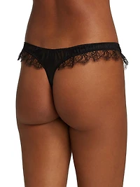 Lace Inset Thong