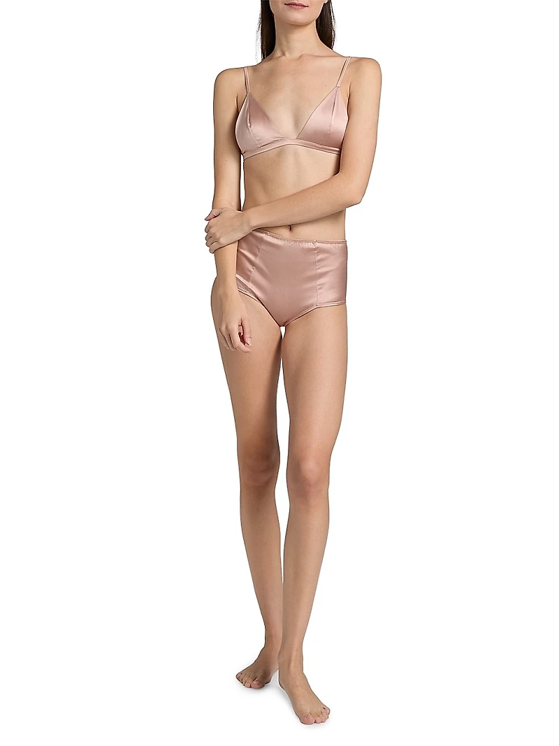 Tous Les Jours High-Waist Stretch-Silk Brief
