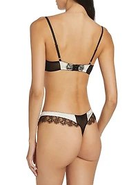 Lace Inset Balconette Bra