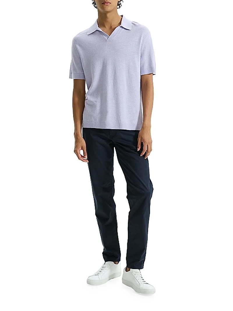 Brenan Linen-Blend Polo Shirt