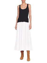 Corey Merino Wool & Cotton Midi-Dress