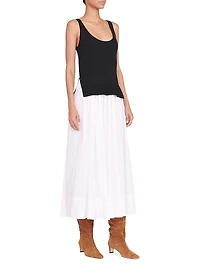 Corey Merino Wool & Cotton Midi-Dress