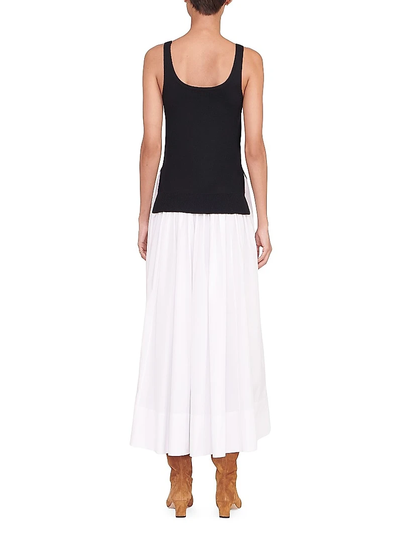 Corey Merino Wool & Cotton Midi-Dress