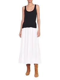 Corey Merino Wool & Cotton Midi-Dress