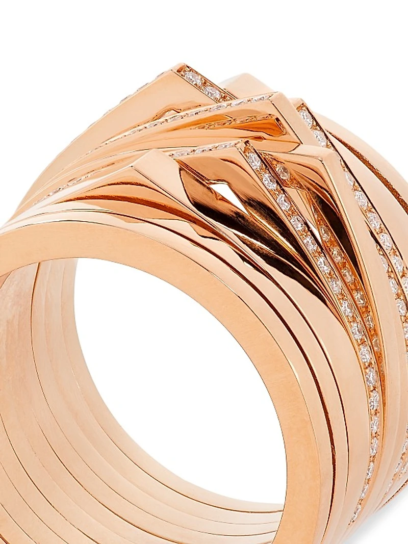 Antifer 10 Years 18K Rose Gold & 0.35 TCW Diamond Ring