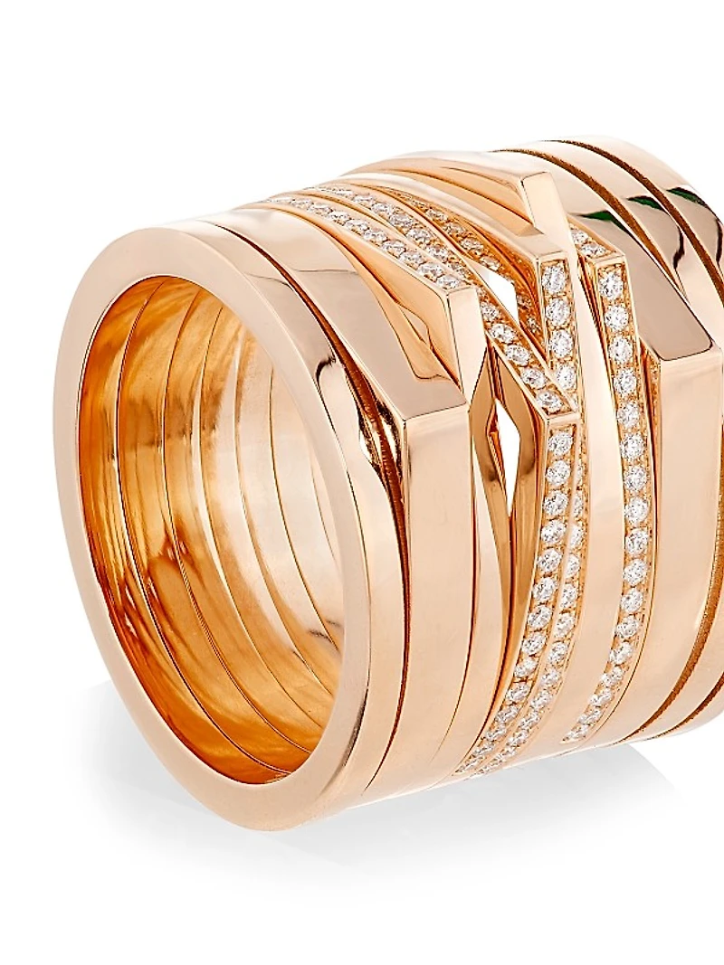 Antifer 10 Years 18K Rose Gold & 0.35 TCW Diamond Ring