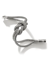 Classic Chain Sterling Silver Love Knot Bracelet