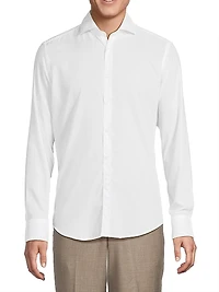 Solid Cotton Sport Shirt