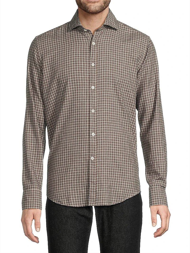 Check Button-Up Sport Shirt