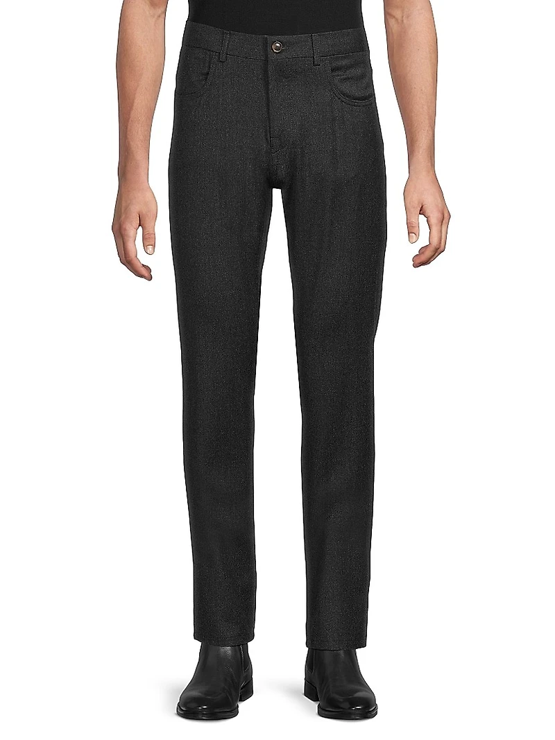 Flannel Wool Trousers