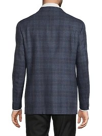 Kei Plaid Wool Single-Breasted Sport Coat