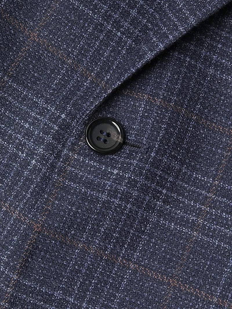 Kei Plaid Wool Single-Breasted Sport Coat