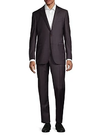 Milano Solid Modern-Fit Wool Suit