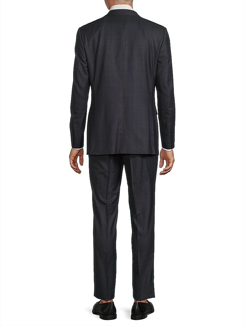 Milano Plaid Wool Single-Breasted Suit