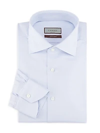 Micro-Print Cotton Shirt