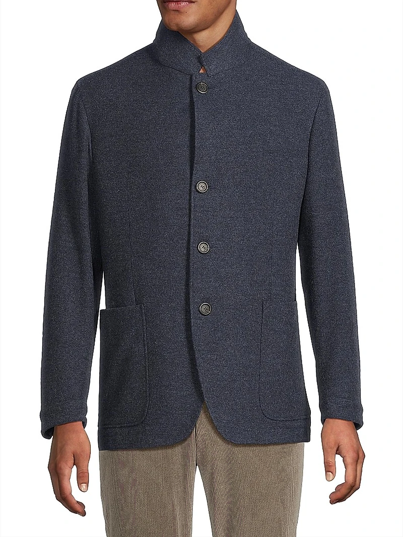 Nuvola Melange Wool-Cashmere Sport Coat