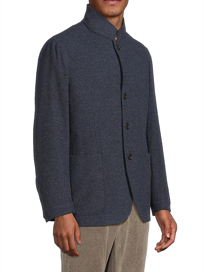 Nuvola Melange Wool-Cashmere Sport Coat