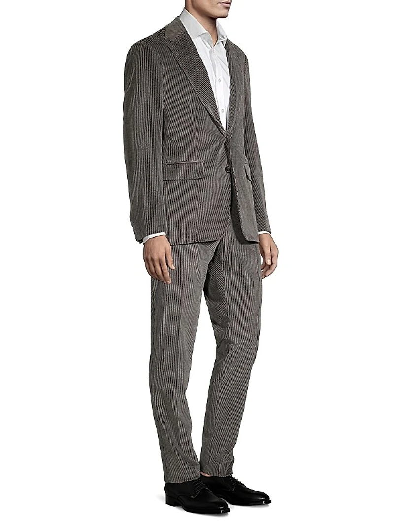 Corduroy Single-Breasted Suit