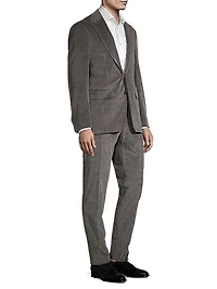 Corduroy Single-Breasted Suit