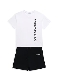 Little Boy's & Logo Crewneck T-Shirt