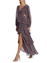 Anora Floral Ruffled Maxi Dress