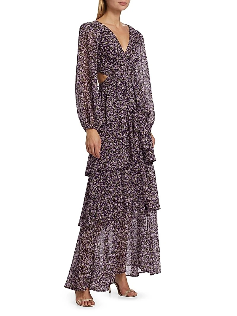 Anora Floral Ruffled Maxi Dress