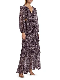 Anora Floral Ruffled Maxi Dress