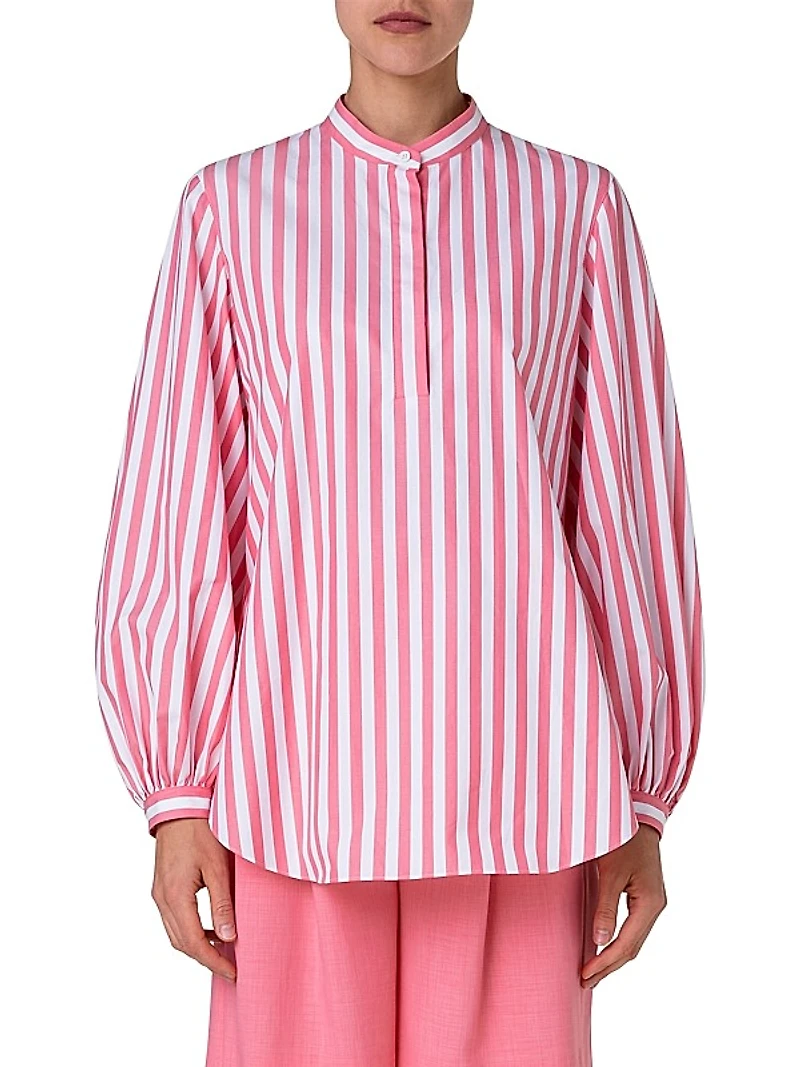 Striped Cotton Blouse
