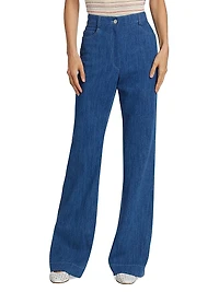 Courtney Cotton-Blend Denim Pants