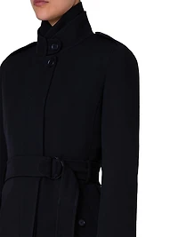 Virgin Wool Belted Long Jacket