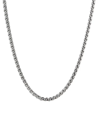 Wheat Chain Necklace Sterling Silver, 4mm