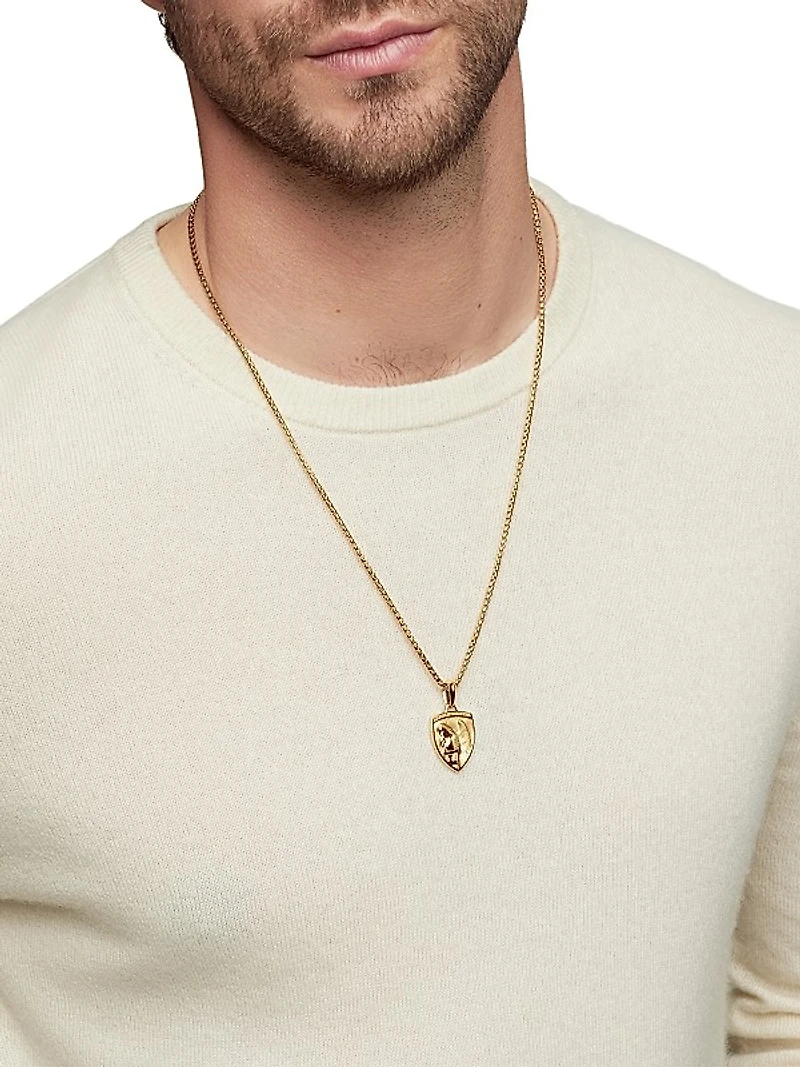 St. Michael Amulet in 18K Yellow Gold, 26mm
