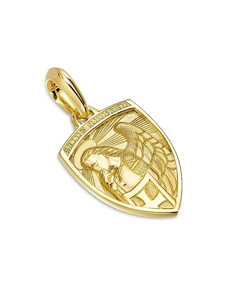 St. Michael Amulet in 18K Yellow Gold, 26mm