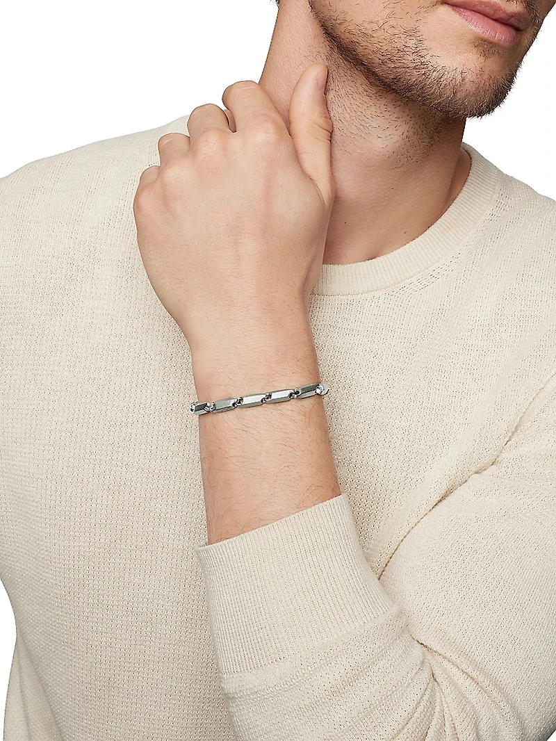 Streamline Link Bracelet in Sterling Silver, 6mm