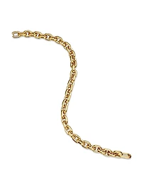 Deco Chain Link Bracelet 18K Yellow Gold, 6.5mm