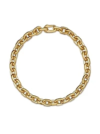 Deco Chain Link Bracelet 18K Yellow Gold, 6.5mm