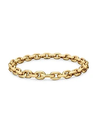 Deco Chain Link Bracelet 18K Yellow Gold, 6.5mm
