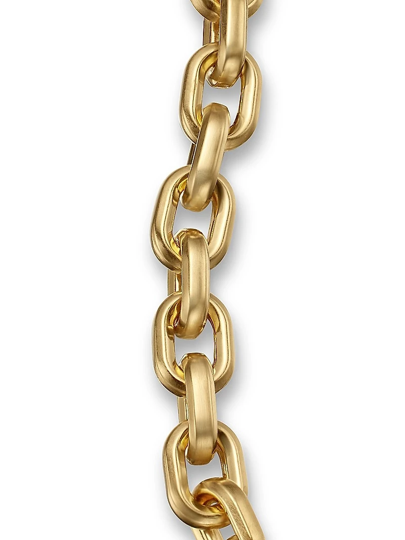 Deco Chain Link Bracelet 18K Yellow Gold, 6.5mm