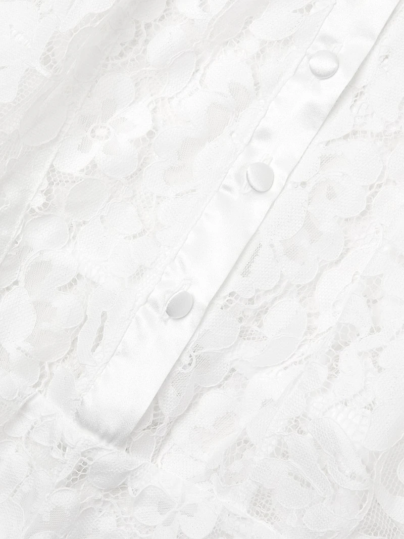 Magnolia Semi-Sheer Lace Teddy