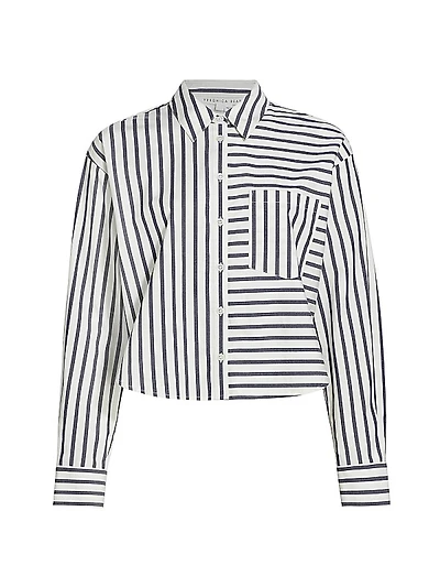 Aderes Striped Crop Shirt