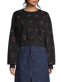 Floral-Embroidered Sweatshirt