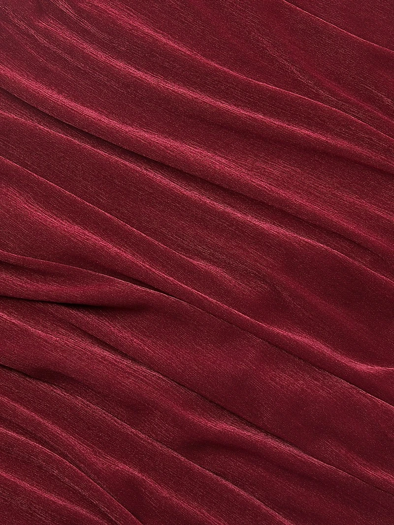 Sheer Jersey Long-Sleeve Minidress